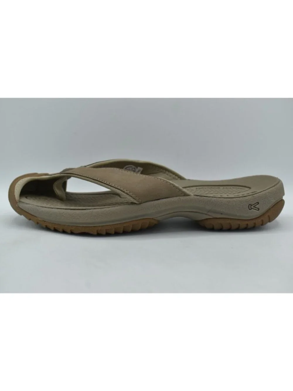 Keen Mens‎ Size 8 Waimea TG Toe Guard Brindle Birch Leather Flip Flops Sandals